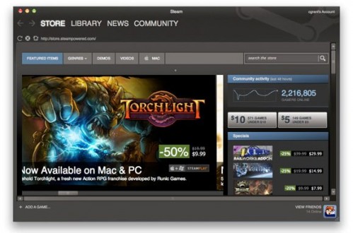 Steam su Mac OS X e Linux