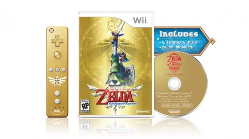 Zelda: Skyward Sword bundle con Wii Remote oro