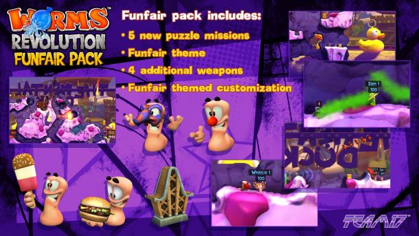 DLC Funfair in arrivo questa settimana per Worms Revolution