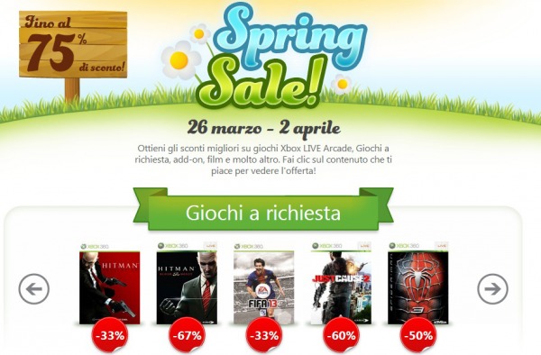 Saldi primaverili su Xbox Live