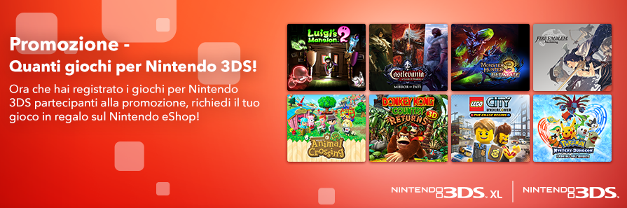 Promozione Quanti giochi per Nintendo 3DS