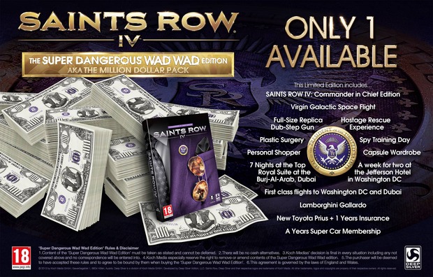 Saints Row 4 Limited Edition da 1 milione di dollari